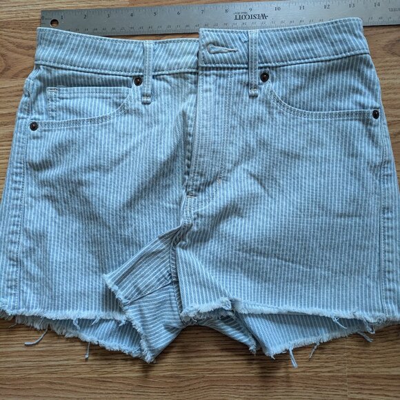Abercrombie Pinstripe Blue Shorts - Picture 1 of 4